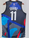 23-24 NETS IRVING #11 Blue Black City Edition Top Quality Hot Pressing NBA Jersey