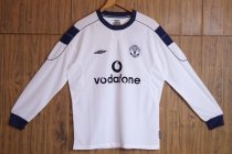 1999-2000 Man Utd Long sleeves Away Retro Soccer Jersey