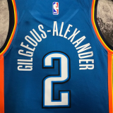 OKC GILGEOUS-ALEXANDER #2 Blue Top Quality Hot Pressing NBA Jersey