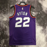 22-23 SUNS AYTON #22 Purple Top Quality Hot Pressing NBA Jersey (Retro Logo)