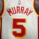 HAWKS MURRAY #5 White Top Quality Hot Pressing NBA Jersey