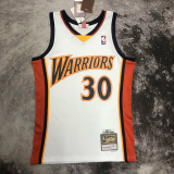 2009-10 WARRIORS CURRY #30 White Retro Top Quality Hot Pressing NBA Jersey
