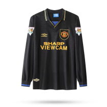 1993-1995 Man Utd Away Long sleeves Retro Soccer Jersey