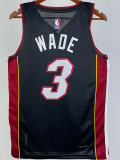 22-23 HEAT WADE #3 Black Top Quality Hot Pressing NBA Jersey