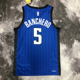 22-23 Magic BANCHERO #5 Royal blue Top Quality Hot Pressing NBA Jersey (Trapeze Edition)