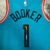 SUNS Booker #1 Blue Top Quality Hot Pressing NBA Jersey
