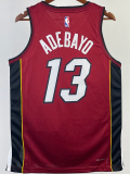 22-23 HEAT ADEBAYO #13 Red Top Quality Hot Pressing NBA Jersey (Trapeze Edition)