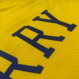 2018 Warriors CURRY #30 Yellow Retro NBA Jersey