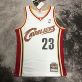 2003-04 Cleveland Cavaliers JAMES #23 White Retro Top Quality Hot Pressing NBA Jersey