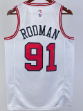 22-23 BULLS RODMAN #91 White Top Quality Hot Pressing NBA Jersey