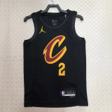 22-23 Cleveland Cavaliers IRVING #2 Black Top Quality Hot Pressing NBA Jersey (Trapeze Edition)