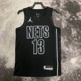 22-23 NETS HARDEN #13 Black Top Quality Hot Pressing NBA Jersey (Trapeze Edition)
