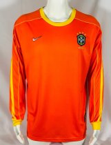 1998 Brazil Long sleeves Retro Soccer Jersey