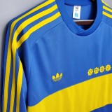 1981 Boca Juniors Home Long Sleeve Retro Soccer Jersey