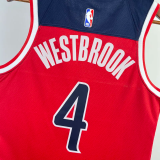 22-23 Wizards WESTBROOK #4 Red Top Quality Hot Pressing NBA Jersey