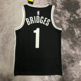 22-23 NETS BRIDGES #1 Black Top Quality Hot Pressing NBA Jersey