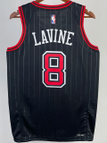 22-23 BULLS LAVINE #8 Black Top Quality Hot Pressing NBA Jersey (Trapeze Edition)