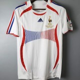 2006 France Away White Retro Soccer Jersey Item