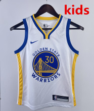 2023 WARRIORS CURRY #30 White Top Quality Hot Pressing Kids NBA Jersey