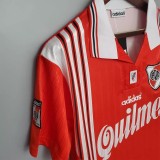 1995-1996 River Plate Away Red Retro Soccer Jersey
