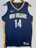 22-23 Pelicans INGRAM #14 Royal Blue Top Quality Hot Pressing NBA Jersey