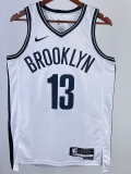22-23 Nets HARDEN #13 White Top Quality Hot Pressing NBA Jersey