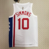 22-23 Nets SIMMONS #10 White Top Quality Hot Pressing NBA Jersey (Retro Logo)