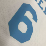 22-23 LAKERS JAMES #6 White Top Quality Hot Pressing NBA Jersey (Retro Logo)