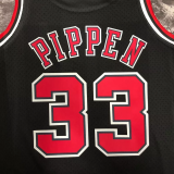 1998 BULLS PIPPEN #33 Black Retro Top Quality Hot Pressing NBA Jersey