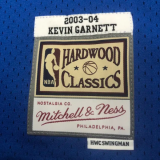 2003-04 Timberwolves GARNETT #21 Blue Retro Top Quality Hot Pressing NBA Jersey