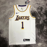 LAKERS RUSSELL #1 White Top Quality Hot Pressing NBA Jersey