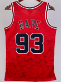 2023 BULLS & BAPE #93 Red Top Quality Hot Pressing NBA Jersey