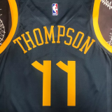2018 WARRIORS THOMPSON #11 Black Gray Top Quality Hot Pressing NBA Jersey