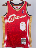 2023 Cleveland Cavaliers & BAPE #93 Red Top Quality Hot Pressing NBA Jersey