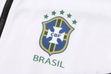 22-23 Brazil White Hoodie Jacket Tracksuit#F392