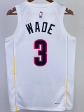 22-23 HEAT WADE #3 White City Edition Top Quality Hot Pressing NBA Jersey