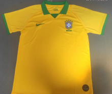 2019 Brazil Home Yellow Retro Soccer Jersey