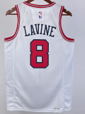 22-23 BULLS LAVINE #8 White Top Quality Hot Pressing NBA Jersey