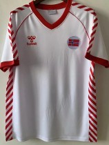 1984 Norway White Retro Soccer Jersey