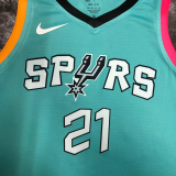 22-23 Sa Spurs DUNCAN #21 Blue City Edition Top Quality Hot Pressing NBA Jersey