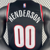 22-23 Trail Blazers HENDERSON #00 Black Top Quality Hot Pressing NBA Jersey