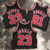 1996 BULLS JORDAN #23 Black Retro Top Quality Hot Pressing NBA Jersey