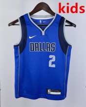 2023 Dallas Mavericks IRVING #2 Blue Top Quality Hot Pressing Kids NBA Jersey