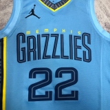 22-23 GRIZZLIES BANE #22 Blue Top Quality Hot Pressing NBA Jersey (Trapeze Edition)