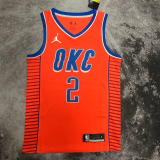 OKC GILGEOUS-ALEXANDER #2 Orange Top Quality Hot Pressing NBA Jersey (Trapeze Edition)