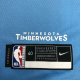 2019-20 Timberwolves TOWNS #32 Sky Blue Retro Top Quality Hot Pressing NBA Jersey