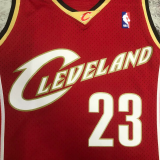 2003-04 Cleveland Cavaliers JAMES #23 Red Retro Top Quality Hot Pressing NBA Jersey