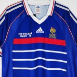 1998 France Home Blue Retro Soccer Jersey