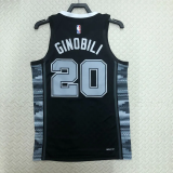 22-23 SA Spurs GINOBILI #20 Black Top Quality Hot Pressing NBA Jersey (Trapeze Edition)