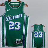 22-23 Pistons IVEY #23 Green City Edition Top Quality Hot Pressing NBA Jersey